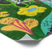 Live ondersteboven Vredesgeband muur Poster (Hoek)