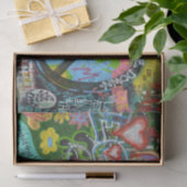 Live ondersteboven Vredesgeband muur Tissuepapier (Geschenk)