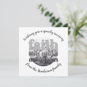 Live op basis van geloof, op maat gesneden creditc kaart (Staand voorkant)