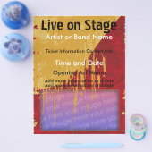 Live op Stage Red en Tan Music Flyer (Enkel)
