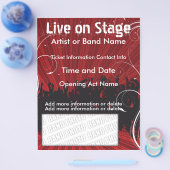 Live op Stage Red Music Flyer (Enkel)