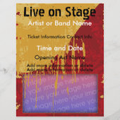 Live op Stage Rood en Tan Muziek Flyer (Achterkant)
