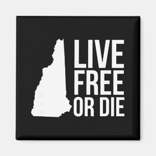 Live Or Die Nh Motto New Hampshire Kaart Magneet