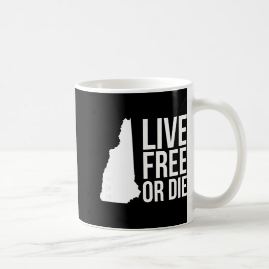 Live Or Die Nh Motto New Hampshire Map Koffiemok (Rechts)