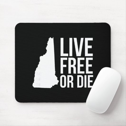 Live Or Die Nh Motto New Hampshire Map  Muismat (Met muis)