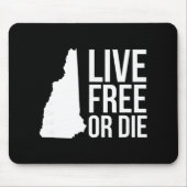 Live Or Die Nh Motto New Hampshire Map  Muismat (Voorkant)