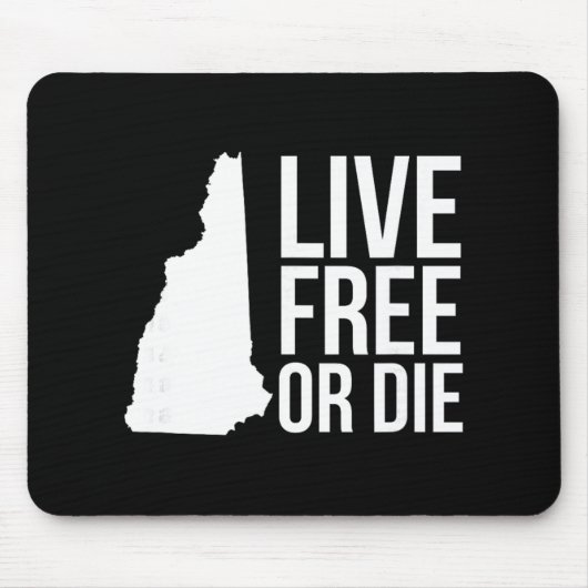 Live Or Die Nh Motto New Hampshire Map  Muismat (Voorkant)
