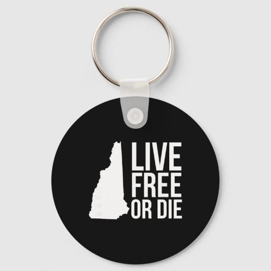 Live Or Die Nh Motto New Hampshire Map Sleutelhanger (Voorkant)