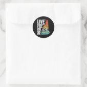 Live Or Die Retro New Hampshire Nature Ronde Sticker (Tas)