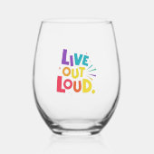 Live out wijnglas zonder voet (Voorkant)