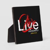 Live Overvloeiend John 10:10 Christelijke scripts Fotoplaat (Voorkant)