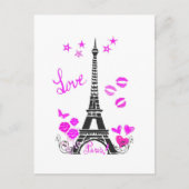 LIVE PARIS EIFFEL TOWER PRINT BRIEFKAART (Voorkant)
