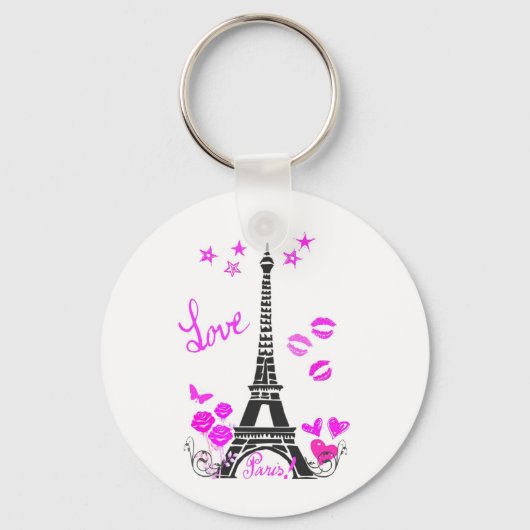 LIVE PARIS EIFFEL TOWER PRINT SLEUTELHANGER (Voorkant)