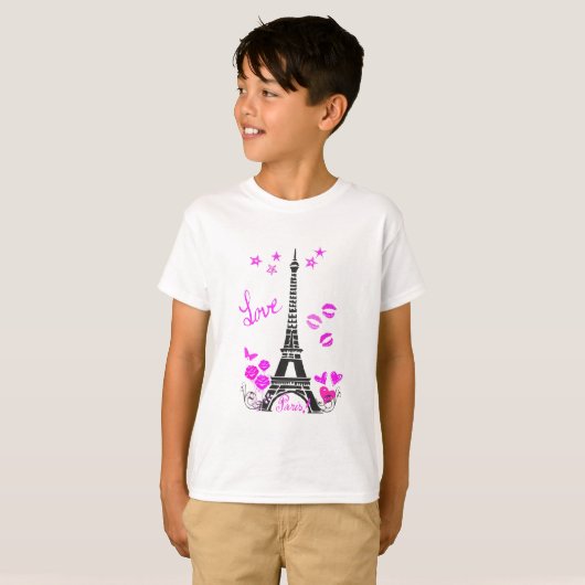 LIVE PARIS EIFFEL TOWER PRINT T-SHIRT (Voorkant volledig)