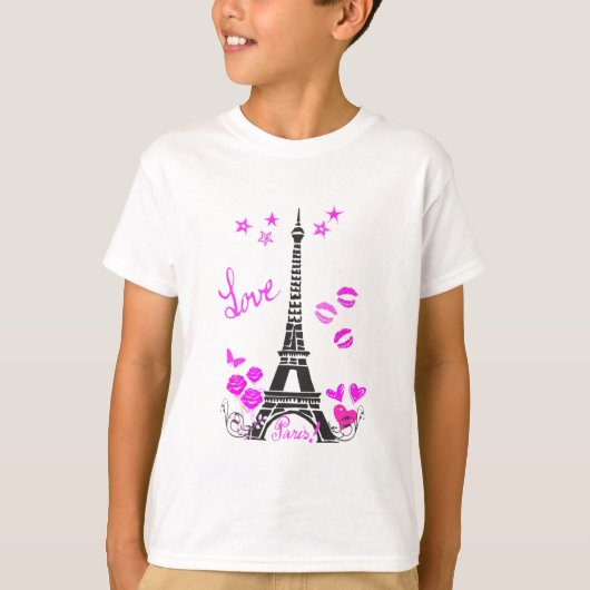 LIVE PARIS EIFFEL TOWER PRINT T-SHIRT (Voorkant)
