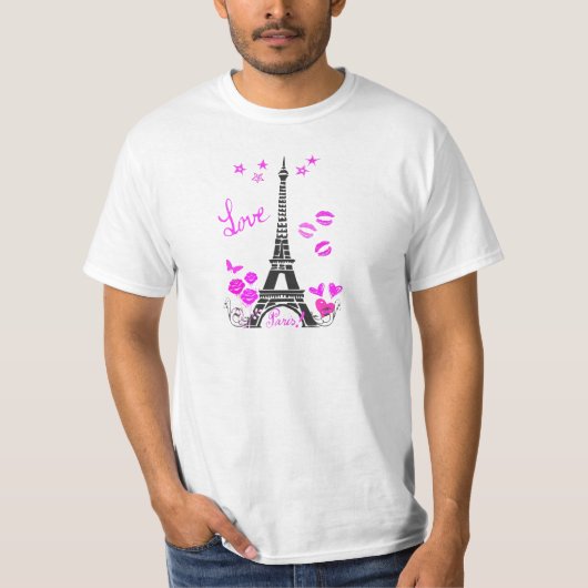 LIVE PARIS EIFFEL TOWER PRINT T-SHIRT (Voorkant)