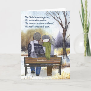 Live Partner Senior African American Gay Couple Feestdagen Kaart