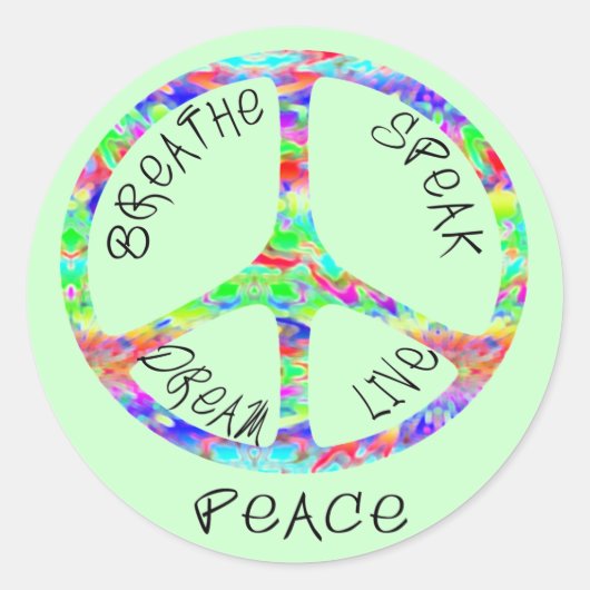 Live Peace Stickers (Voorkant)