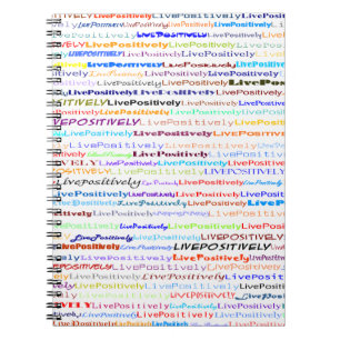 Live positieve tekst wit notitieboek