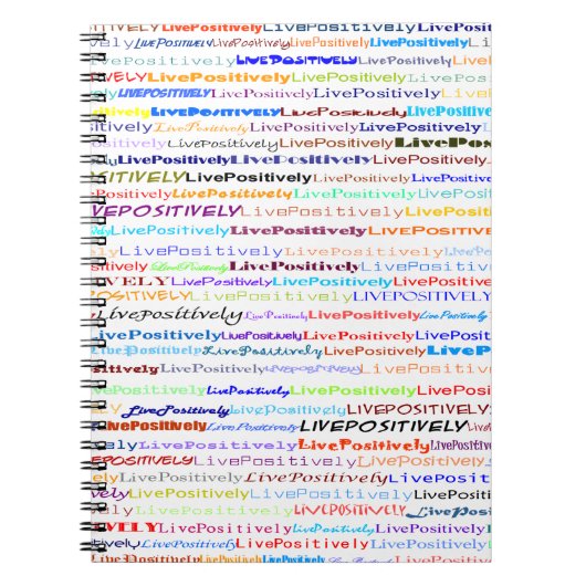 Live positieve tekst wit notitieboek (Voorkant)