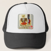 Live Retro Love Retro Slogan Trucker Pet (Voorkant)