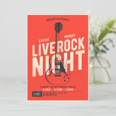 Live rock avond muziek promotie flyer Aankondiging (Staand voorkant)