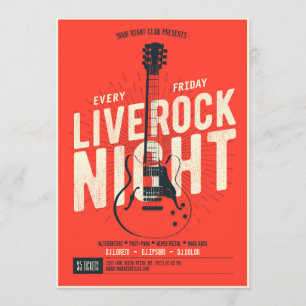 Live rock avond muziek promotie flyer Aankondiging