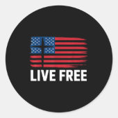 Live  ronde sticker (Voorkant)