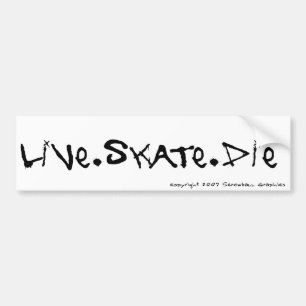 Live Schaats Die Bumpersticker