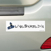 Live Schaats Die Bumpersticker (Op auto)