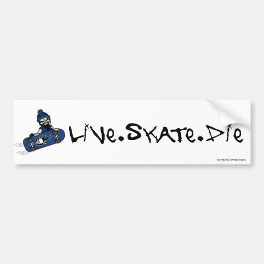 Live Schaats Die Bumpersticker (Voorkant)