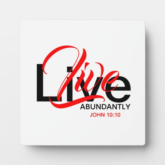 Live Scripture John 10:10 Christelijk Fotoplaat (Voorkant)