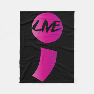 Live Semicolon Suicide Awareness Suicidal Depressi Fleece Deken