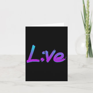 Live Semicolon Zelfmoordpreventie Bewustzijn 1 Kaart