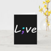 Live Semicolon Zelfmoordpreventie Bewustzijn 2 Kaart (Gele Bloem)