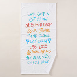 Live Simple 2 Badhanddoek