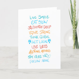 Live Simple 2 Bedankkaart