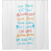 Live Simple 2 Douchegordijn (Voorkant)