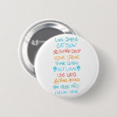 Live Simple 2 Ronde Button 5,7 Cm (Voorkant /achterkant)