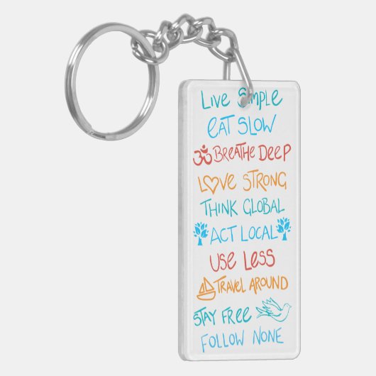 Live Simple 2 Sleutelhanger (Voorkant Links)