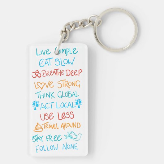 Live Simple 2 Sleutelhanger (achterkant)