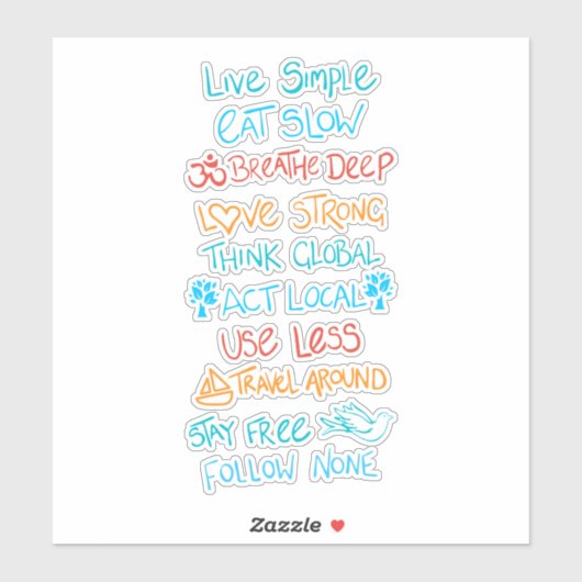 Live Simple 2 Sticker (Vel)