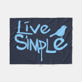 Live Simple Fleece Deken (Voorkant (Horizontaal))
