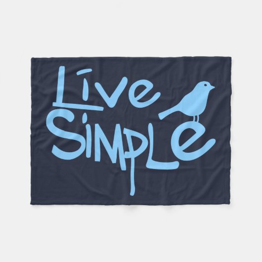 Live Simple Fleece Deken (Voorkant (Horizontaal))