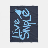 Live Simple Fleece Deken (Voorkant)