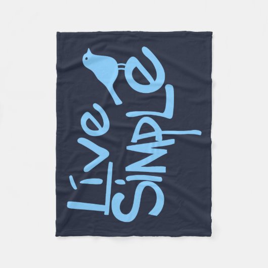 Live Simple Fleece Deken (Voorkant)