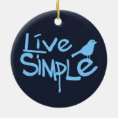 Live Simple Keramisch Ornament (Achterkant)