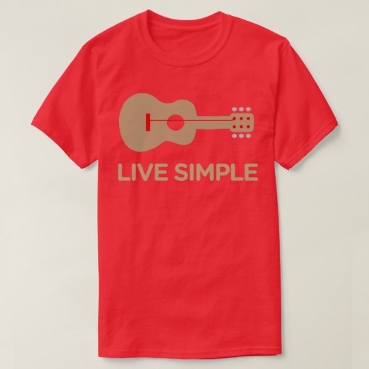Live Simple One String Guitar T-shirt (Design voorkant)