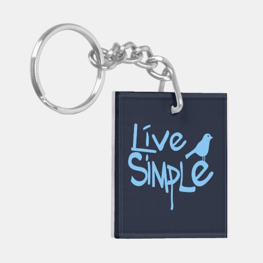 Live Simple Sleutelhanger (Voorkant Links)