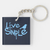 Live Simple Sleutelhanger (Achterkant)